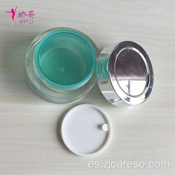 Tarro de crema de plástico cosmético PS con tapa UV